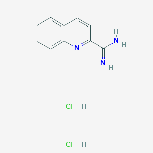 molecular formula C10H11Cl2N3 B6354109 Quinoline-2-carboxamidine dihydrochloride CAS No. 1198283-60-1