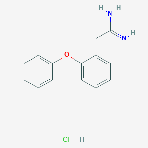 molecular formula C14H15ClN2O B6354125 2-(2-Phenoxy-phenyl)-acetamidine hydrochloride CAS No. 1172255-71-8