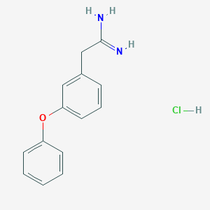 molecular formula C14H15ClN2O B6354129 2-(3-Phenoxy-phenyl)-acetamidine hydrochloride CAS No. 1172319-31-1