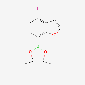 molecular formula C14H16BFO3 B6354131 4-氟苯并呋喃-7-硼酸，频哪醇酯 CAS No. 2121511-48-4
