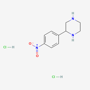 molecular formula C10H15Cl2N3O2 B6354145 2-(4-Nitro-phenyl)-piperazine dihydrochloride CAS No. 1172490-70-8
