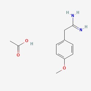 molecular formula C11H16N2O3 B6354150 2-(4-Methoxy-phenyl)-acetamidine HOAc CAS No. 1170270-69-5