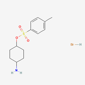 molecular formula C13H20BrNO3S B6354159 trans-4-Aminocyclohexyl p-tolunesulphonate hydrobromide CAS No. 29493-37-6