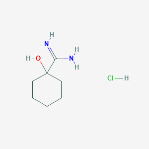 molecular formula C7H15ClN2O B6354160 1-Hydroxy-cyclohexanecarboxamidine hydrochloride CAS No. 86239-29-4