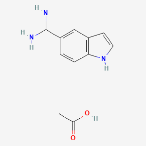 molecular formula C11H13N3O2 B6354165 1H-Indole-5-carboxamidine HOAc CAS No. 1173258-34-8