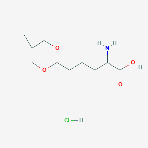 molecular formula C11H22ClNO4 B6354169 2-Amino-5-(5,5-dimethyl-[1,3]dioxan-2-yl)-pentanoic acid hydrochloride CAS No. 1214020-89-9