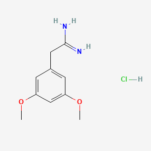 molecular formula C10H15ClN2O2 B6354216 2-(3,5-Dimethoxy-phenyl)-acetamidine hydrochloride CAS No. 1173073-00-1