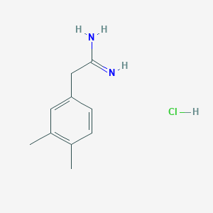 molecular formula C10H15ClN2 B6354217 2-(3,4-Dimethyl-phenyl)-acetamidine hydrochloride CAS No. 55770-10-0