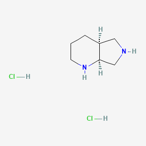 molecular formula C7H16Cl2N2 B6354229 cis-Octahydro-pyrrolo[3,4-b]pyridine dihydrochloride;  95% CAS No. 1060670-55-4