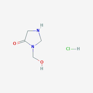 molecular formula C4H9ClN2O2 B6354237 3-Hydroxymethylimidazolidin-4-one hydrochloride CAS No. 1171027-84-1