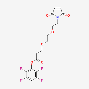 molecular formula C17H15F4NO6 B6354241 mal-PEG(2)-TFP CAS No. 2733436-51-4