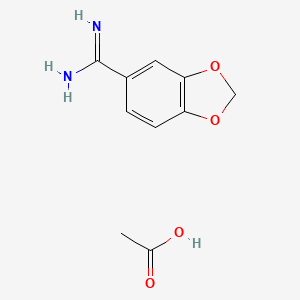 1,3-Benzodioxole-5-carboximidamide acetate