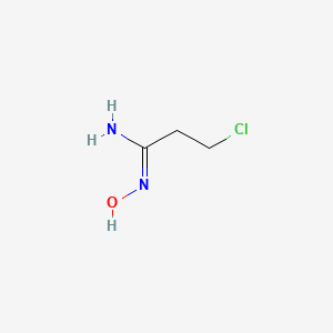 molecular formula C3H7ClN2O B6354304 3-Chloro-N-hydroxy-propanimidamide CAS No. 885952-48-7