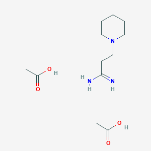 molecular formula C12H25N3O4 B6354309 1-Piperidinepropanimidamide 2HOAc CAS No. 1172889-70-1