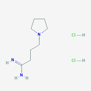 molecular formula C8H19Cl2N3 B6354315 4-(1-Pyrrolidine)-butyramidine dihydrochloride CAS No. 1170566-98-9
