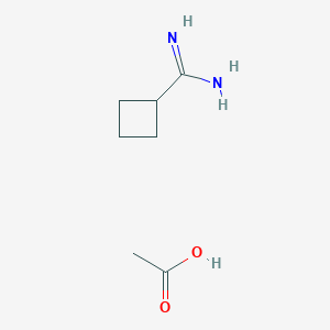 molecular formula C7H14N2O2 B6354326 Cyclobutanecarboxamidine acetate CAS No. 1164116-40-8