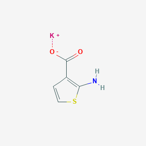 molecular formula C5H4KNO2S B6354342 2-Amino-3-thiophenecarboxylic acid potassium salt CAS No. 1195901-48-4