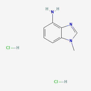molecular formula C8H11Cl2N3 B6354356 4-Amino-1-methylbenzimidazole dihydrochloride;  95% CAS No. 1170621-42-7