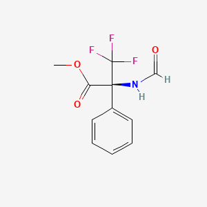 molecular formula C11H10F3NO3 B6354375 Methyl 3,3,3-trifluoro-N-formyl-2-phenylalaninate, 97% CAS No. 154617-32-0