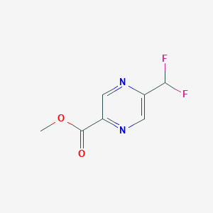 molecular formula C7H6F2N2O2 B6354380 5-(二氟甲基)吡嗪-2-羧酸甲酯 CAS No. 2112654-87-0