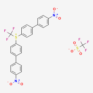 molecular formula C26H16F6N2O7S2 B6354404 S-(Trifluoromethyl)bis(4-nitrobiphenyl)sulfonium trifluoromethanesulfonate CAS No. 1155774-40-5