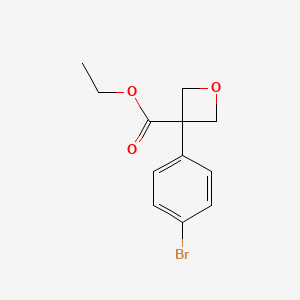 molecular formula C12H13BrO3 B6354421 Ethyl 3-(4-bromophenyl)oxetane-3-carboxylate CAS No. 1370035-61-2