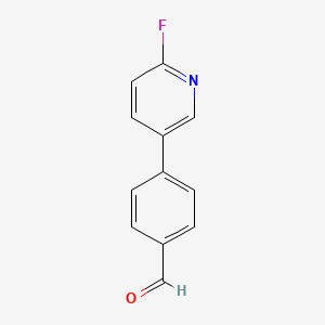molecular formula C12H8FNO B6354429 4-(6-Fluoropyridin-3-yl)benzaldehyde CAS No. 1246094-09-6