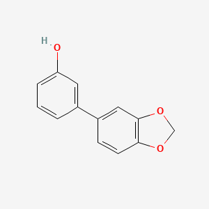 molecular formula C13H10O3 B6354431 3-(3,4-Methylenedioxyphenyl)phenol, 95% CAS No. 847822-74-6
