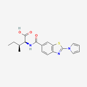 molecular formula C18H19N3O3S B6354533 N-{[2-(1H-Pyrrol-1-yl)-1,3-benzothiazol-6-yl]carbonyl}-L-isoleucine CAS No. 1453874-13-9