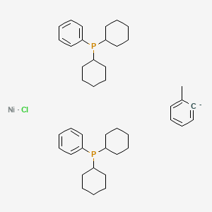 molecular formula C43H61ClNiP2- B6354550 二氯双(二环己基苯基膦)(2-甲基苯基)镍(II)，99% CAS No. 1419179-26-2