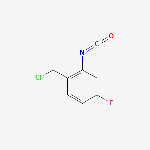 molecular formula C8H5ClFNO B6354553 2-Chloromethyl-5-fluoro-phenylisocyanate, 95% CAS No. 67098-97-9
