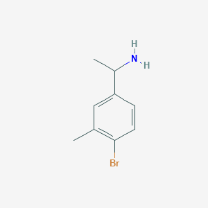 molecular formula C9H12BrN B6354577 1-(4-Bromo-3-methylphenyl)ethan-1-amine CAS No. 105321-46-8