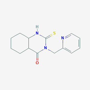 molecular formula C14H17N3OS B6354585 3-(吡啶-2-基甲基)-2-硫代-2,3-二氢喹唑啉-4(1H)-酮 CAS No. 422274-45-1