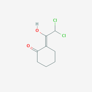molecular formula C8H10Cl2O2 B063546 (2Z)-2-(2,2-dichloro-1-hydroxyethylidene)cyclohexan-1-one CAS No. 169773-54-0
