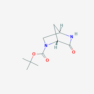 molecular formula C10H16N2O3 B6354608 叔丁基 (1R,4R)-6-氧代-2,5-二氮杂双环[2.2.1]庚烷-2-羧酸酯 CAS No. 1608499-23-5