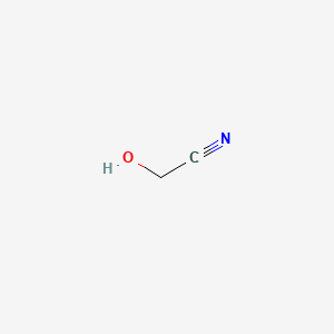 molecular formula C2H3NO<br>C2H3NO<br>HOCH2CN B6354644 乙醇腈（水溶液，约 52%，约 9.7mol/L）（以 H2SO4 稳定） CAS No. 107-16-4