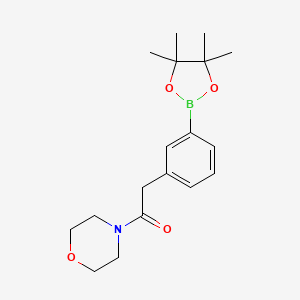 molecular formula C18H26BNO4 B6354733 1-Morpholino-2-(3-(4,4,5,5-tetramethyl-1,3,2-dioxaborolan-2-yl)phenyl)ethanone CAS No. 2724208-46-0