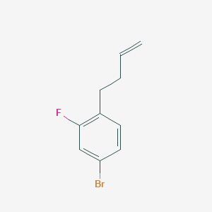 molecular formula C10H10BrF B6354801 4-(4-Bromo-2-fluorophenyl)-1-butene, 97% CAS No. 861697-08-7