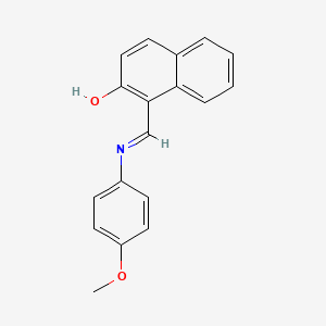 molecular formula C18H15NO2 B6354811 1-[(4-Methoxy-phenylimino)-methyl]-naphthalen-2-ol CAS No. 1036-14-2