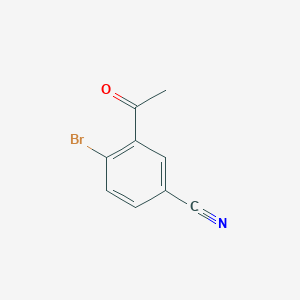 molecular formula C9H6BrNO B6354856 3-Acetyl-4-bromobenzonitrile CAS No. 1822653-33-7