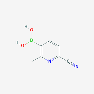 molecular formula C7H7BN2O2 B6354865 (6-Cyano-2-methylpyridin-3-yl)boronic acid CAS No. 2225180-00-5