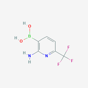 molecular formula C6H6BF3N2O2 B6354873 2-Amino-6-(trifluoromethyl)pyridine-3-boronic acid CAS No. 2096333-25-2