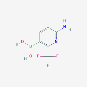 molecular formula C6H6BF3N2O2 B6354880 6-Amino-2-(trifluoromethyl)pyridine-3-boronic acid CAS No. 2096338-90-6
