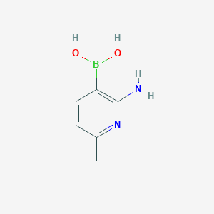 molecular formula C6H9BN2O2 B6354887 2-Amino-6-methylpyridine-3-boronic acid CAS No. 1310404-84-2