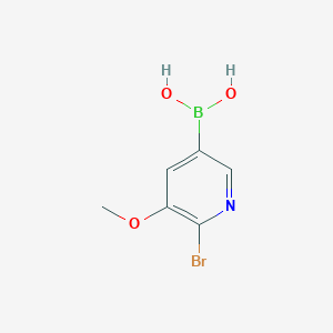 molecular formula C6H7BBrNO3 B6354895 2-溴-3-甲氧基吡啶-5-硼酸 CAS No. 2121512-64-7