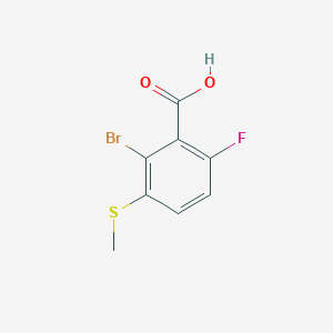 B6354939 2-Bromo-6-fluoro-3-(methylsulfanyl)benzoic acid CAS No. 1824583-55-2