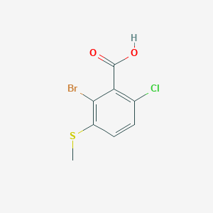 B6354947 2-Bromo-6-chloro-3-(methylthio)benzoic acid CAS No. 1823052-34-1