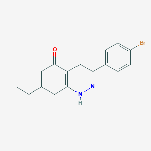 molecular formula C17H19BrN2O B6355033 3-(4-Bromophenyl)-7-(methylethyl)-1,4,6,7,8-pentahydrocinnolin-5-one CAS No. 1023504-78-0