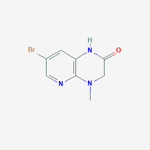 molecular formula C8H8BrN3O B6355057 7-Bromo-4-methyl-3,4-dihydropyrido[2,3-b]pyrazin-2(1H)-one CAS No. 1368794-39-1
