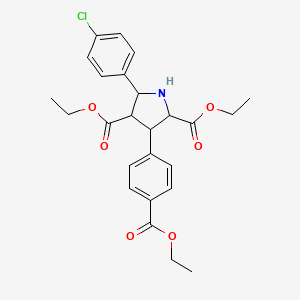 molecular formula C25H28ClNO6 B6355065 Diethyl 5-(4-chlorophenyl)-3-(4-ethoxycarbonylphenyl)-2,4-pyrrolidinedicarboxylate CAS No. 1041098-83-2